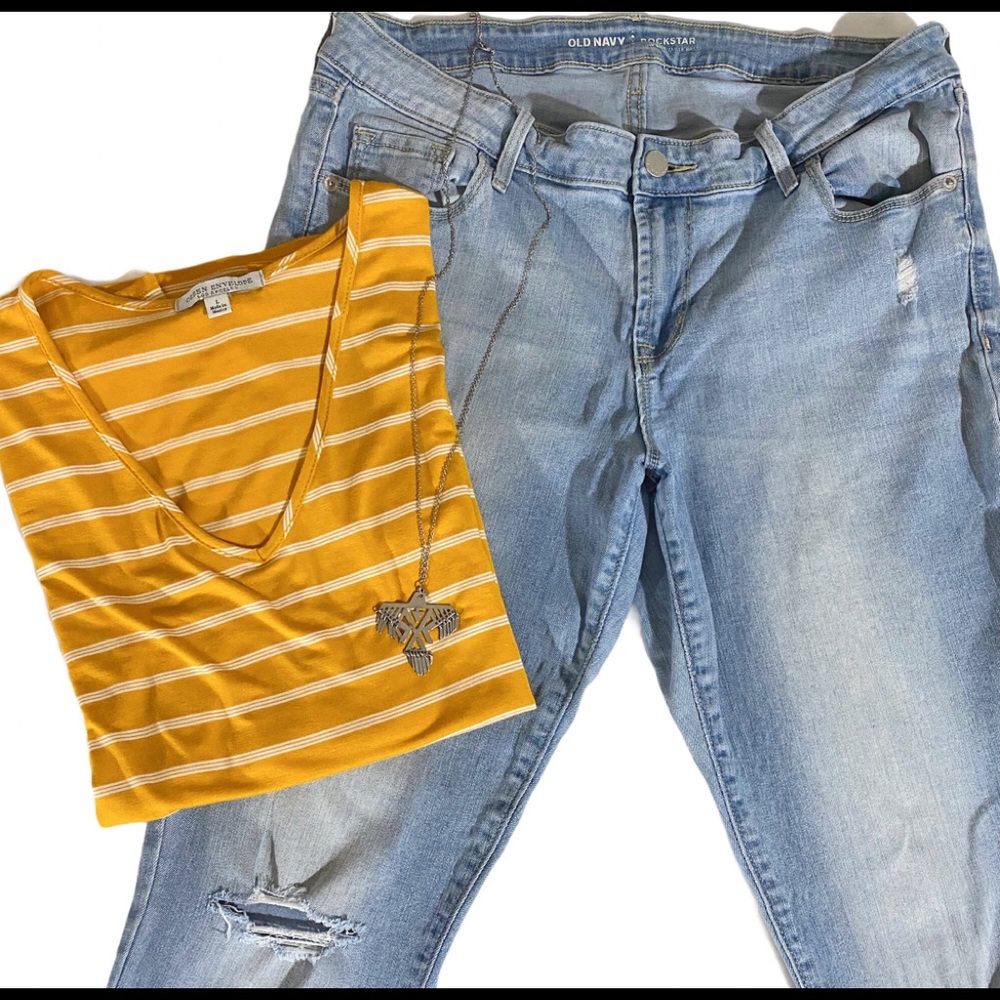 Yellow Ochre Dolman Sleeve Tee by Green Envelope